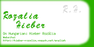 rozalia hieber business card